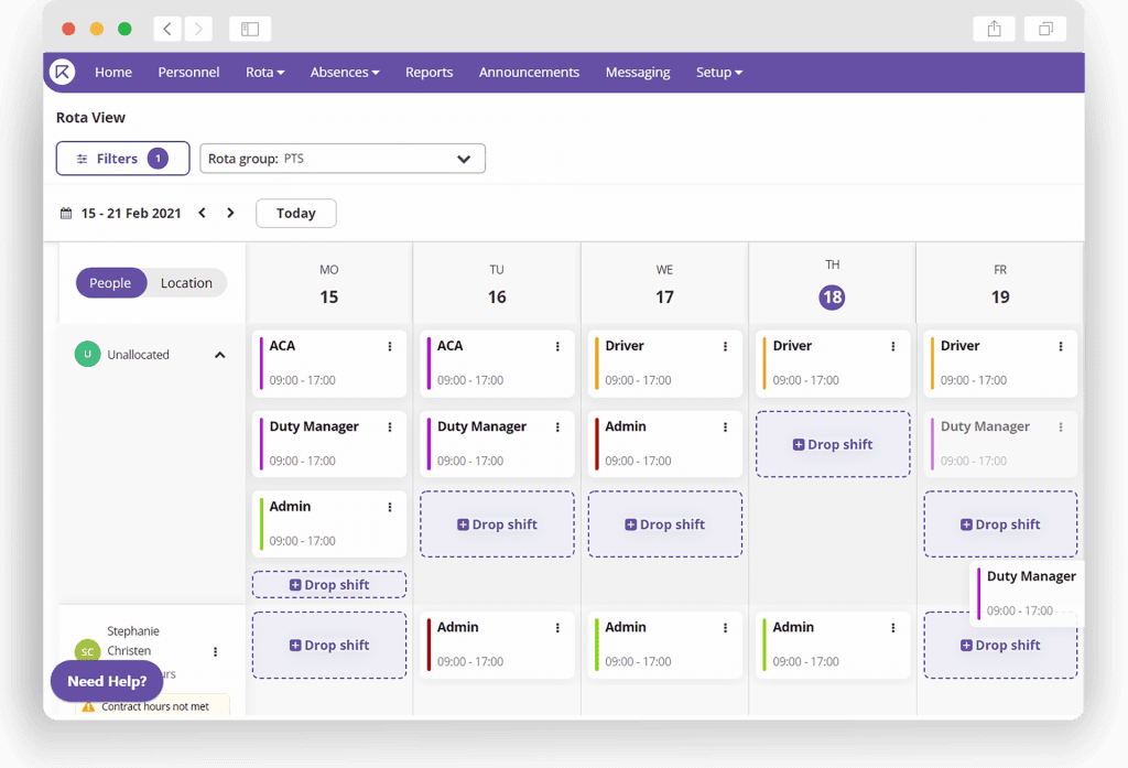 Rota Planning Software - Rotify